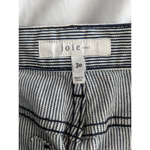 Joie Aerindis Jeans In Cadet Stripe Sz 30 High Rise Straight Leg - Picture 5 of 9